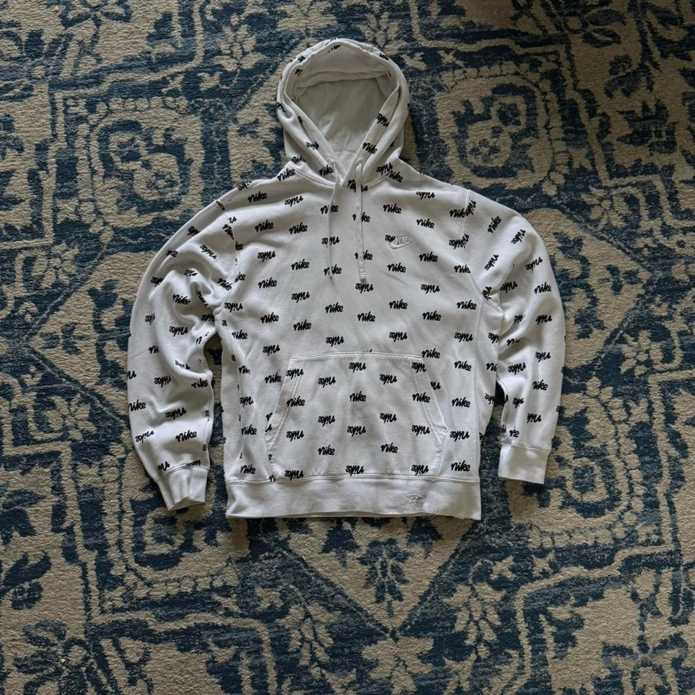 white and black nike hoodie